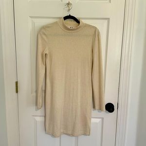 BB Dakota cream ribbed dress size M